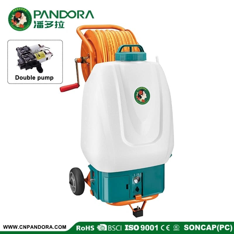40L Agriculture Knapsack Trolley Double Pump Electric Sprayer — CF-BZ-40EP